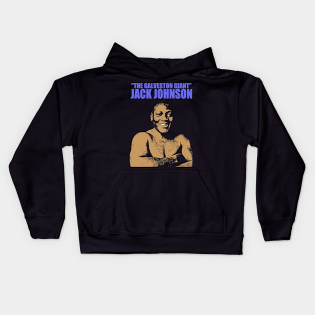 JACK JOHNSON (THE GALVESTON GIANT)-2 Kids Hoodie by truthtopower